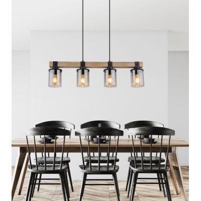 Lampa wisząca 4x60 W czarny 155554H Globo Lighting Lila