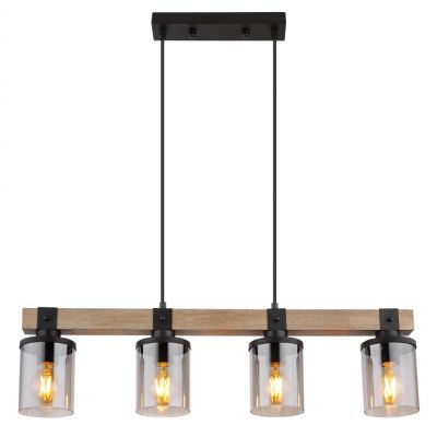 Lampa wisząca 4x60 W czarny 155554H Globo Lighting Lila