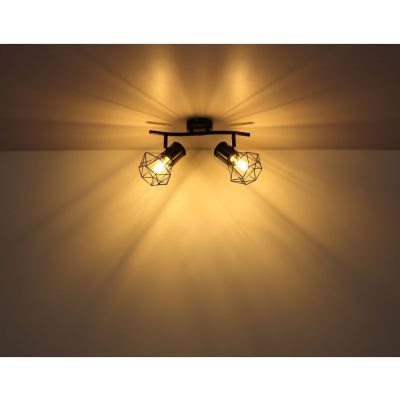 Lampa podsufitowa 2x40 W czarny 540172 Globo Lighting Priska