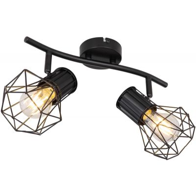 Lampa podsufitowa 2x40 W czarny 540172 Globo Lighting Priska