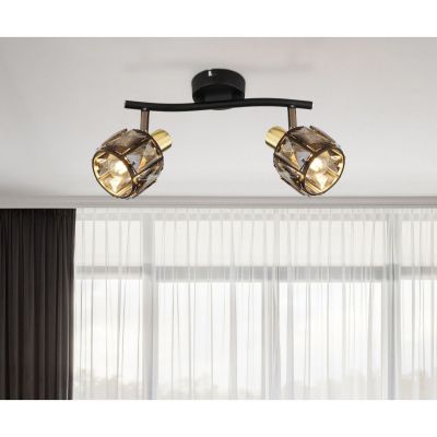 Lampa podsufitowa 2x40 W czarny 543572B Globo Lighting Indiana