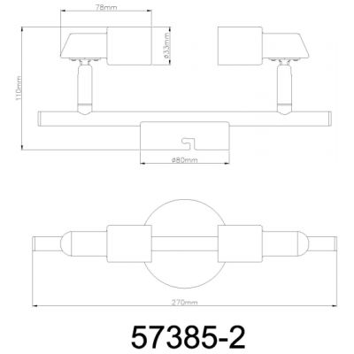 Kinkiet 2x3 W nikiel 573852 Globo Lighting Kinley