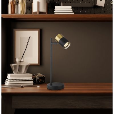 Lampa biurkowa 1x5 W czarna-miedź 57850T Globo Lighting Brisbon
