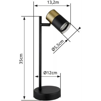 Lampa biurkowa 1x5 W czarna-miedź 57850T Globo Lighting Brisbon