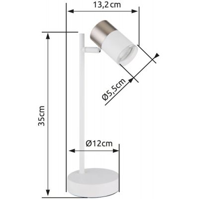 Lampa biurkowa 1x5 W biała-nikiel 57851T Globo Lighting Brisbon