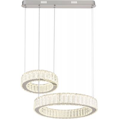 Lampa wisząca 2x80 W chrom 6716280 Globo Lighting Mucky