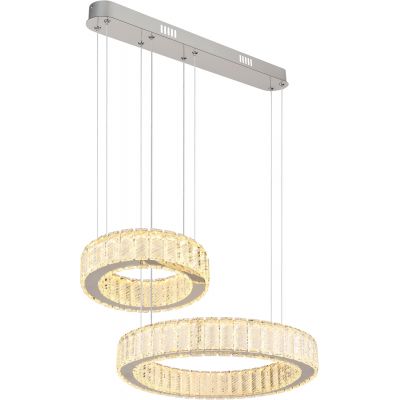 Lampa wisząca 2x80 W chrom 6716280 Globo Lighting Mucky