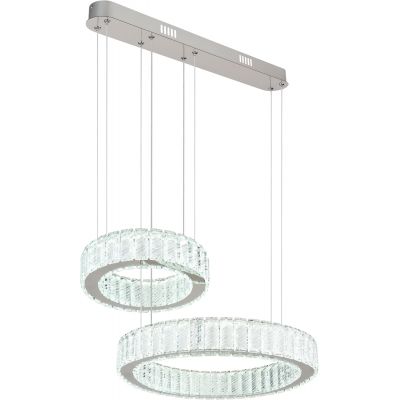 Lampa wisząca 2x80 W chrom 6716280 Globo Lighting Mucky