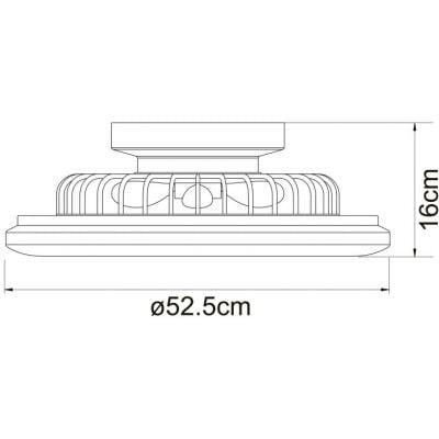 Lampowentylator podsufitowy 1x30 W biała 03628 Globo Lighting Travo