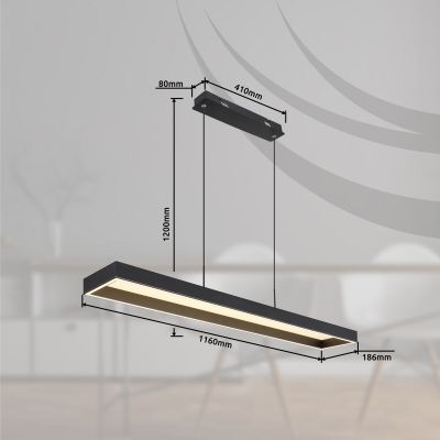 Lampa wisząca 1x70 W czarna 15643 Globo Lighting Sola