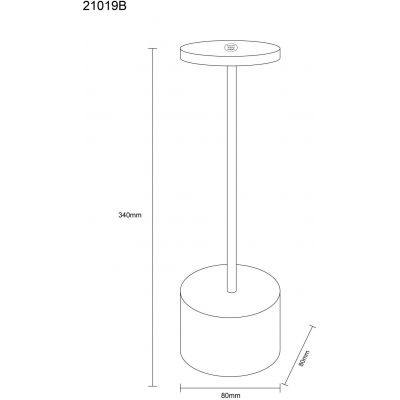 Lampa stołowa 1x1.2 W biała-czarna 21019B Globo Lighting Polina