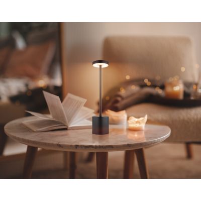Lampa stołowa 1x1.2 W biała-czarna 21019B Globo Lighting Polina