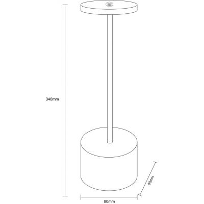 Lampa stołowa 1x1.2 W biała 21019W Globo Lighting Polina