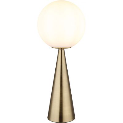 Lampa stołowa 1x40 W biała-mosiądz 21031M Globo Lighting Polina