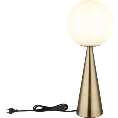 Lampa stołowa 1x40 W biała-mosiądz 21031M Globo Lighting Polina
