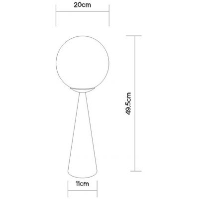 Lampa stołowa 1x40 W biała-nikiel 21031N Globo Lighting Polina