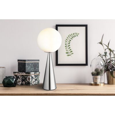 Lampa stołowa 1x40 W biała-nikiel 21031N Globo Lighting Polina