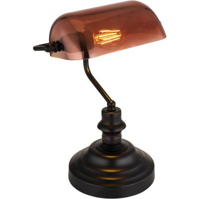 Lampa stołowa 1x60 W czarna-przezroczysta-miedź 2491C Globo Lighting Antique