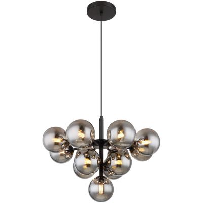 Lampa wisząca powyżej 6x5 W czarna-przydymiona 5614313 Globo Lighting Grappy