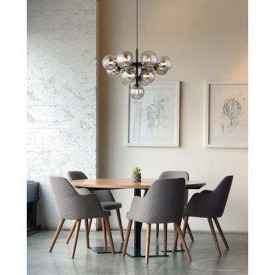 Lampa wisząca powyżej 6x5 W czarna-przydymiona 5614313 Globo Lighting Grappy
