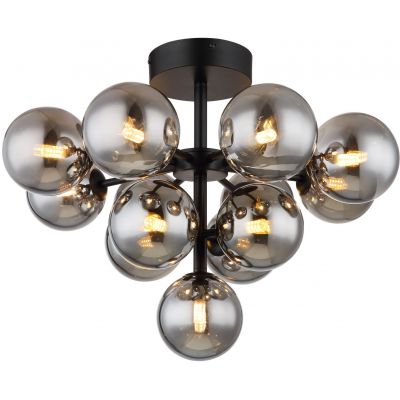 Lampa podsufitowa powyżej 6x5 W czarna-przydymiona 5614313D Globo Lighting Grappy