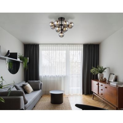 Lampa podsufitowa powyżej 6x5 W czarna-przydymiona 5614313D Globo Lighting Grappy