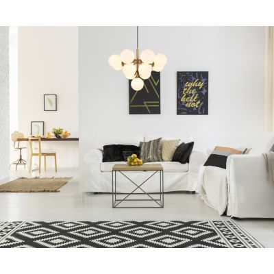 Lampa wisząca powyżej 6x5 W biała-złota 5614313G Globo Lighting Grappy