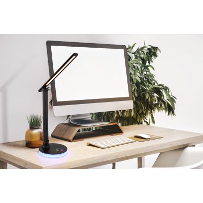 Lampa biurkowa 2x5 W czarna 58445B Globo Lighting Geraldo