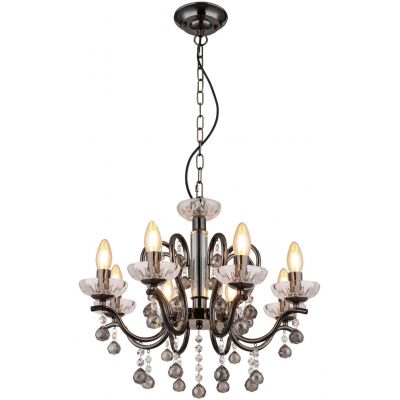 Lampa wisząca powyżej 6x40 W czarna-kryształ 641348 Globo Lighting Camila