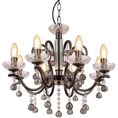 Lampa wisząca powyżej 6x40 W czarna-kryształ 641348 Globo Lighting Camila
