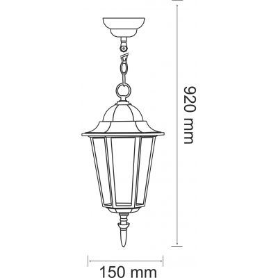 Lampa wisząca zewnętrzna 1x20 W patyna 202178 Goldlux Liguria