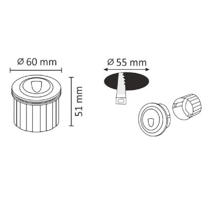 Lampa przypodłogowa 1x3 W grafitowa 313683 Goldlux Q LED