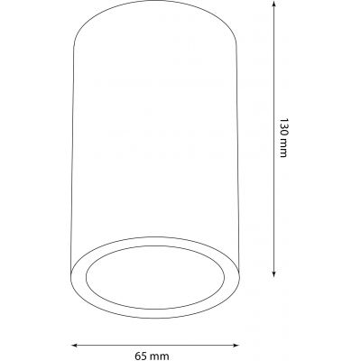 Lampa podsufitowa zewnętrzna 1x10 W czarna 320049 Goldlux Atlanta
