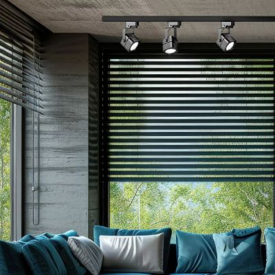 Zestaw szynoprzewód z reflektorami 3x10 W czarny 327352 Goldlux Vienna