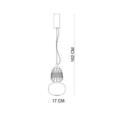 Lampa wisząca 1x18 W chrom PND9837418WCH Italux Ersi