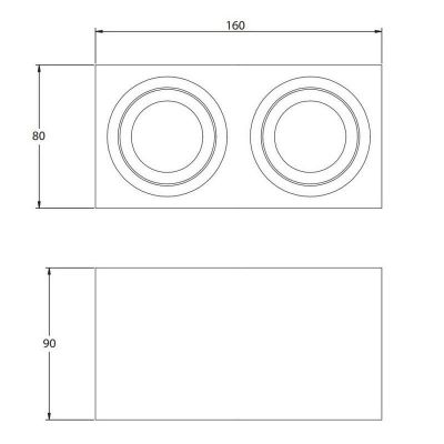 Lampa podsufitowa 2x20 W biała OSAVB80160KW210 GTV Aveiro