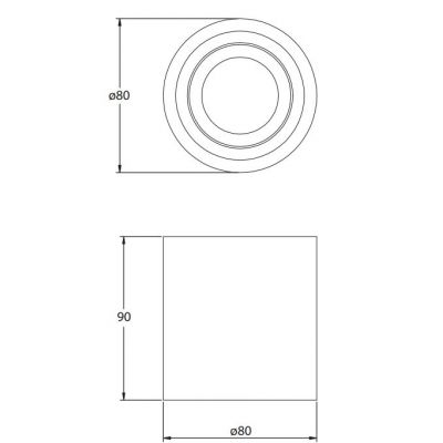 Lampa podsufitowa 1x20 W biała OSAVB8090OK110 GTV Aveiro