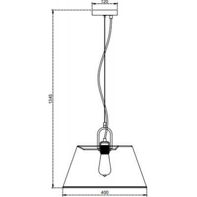 Lampa wisząca 1x40 W kremowa OSKAS05DEC GTV Kasel