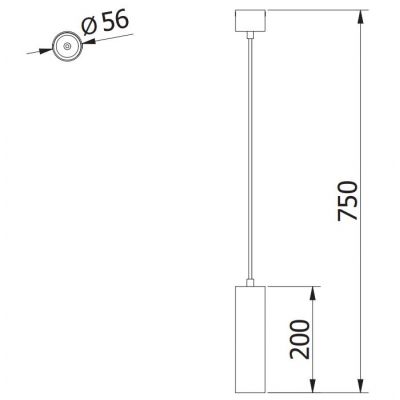 Lampa wisząca 1x20 W czarna OSLAGD20W00 GTV Lagos