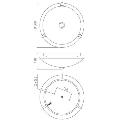 Plafon 2x40 W biały OSPLCRKM00 GTV