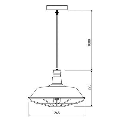 Lampa wisząca 1x40 W złota OSSOL40DEC GTV Solen