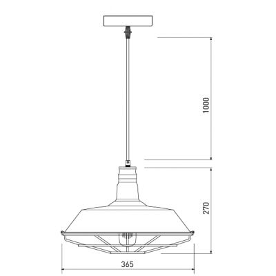Lampa wisząca 1x40 W złota OSSOL240DEC GTV Solen