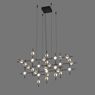 Lampa wisząca x72 W czarna MD1800106730ABG Italux Provenza