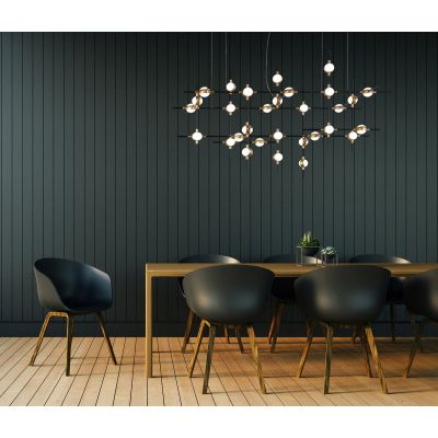 Lampa wisząca x72 W czarna MD1800106730ABG Italux Provenza