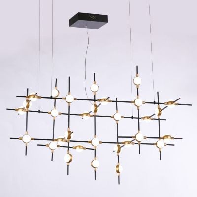Lampa wisząca x72 W czarna MD1800106730ABG Italux Provenza