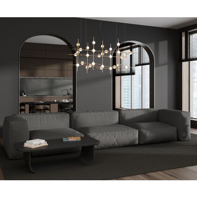 Lampa wisząca x72 W biała-złota MD1800106730AGD Italux Provenza
