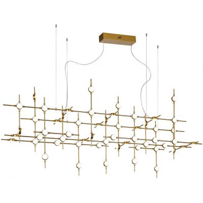Lampa wisząca x132 W biała-złota MD1800106755AGD Italux Provenza