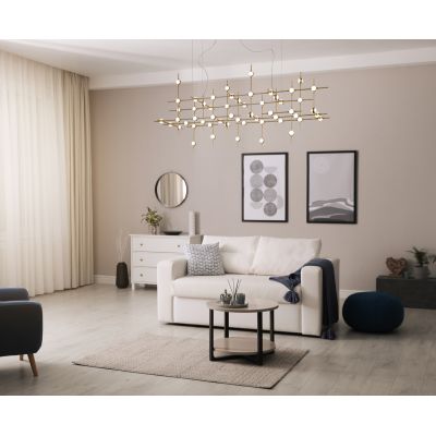 Lampa wisząca x132 W biała-złota MD1800106755AGD Italux Provenza