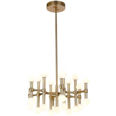 Lampa wisząca x65 W biała-brązowa MX1600900825AB Italux Giovanna