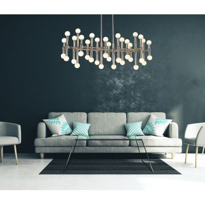 Lampa wisząca x96 W biała-brązowa MX1600900838AB Italux Giovanna